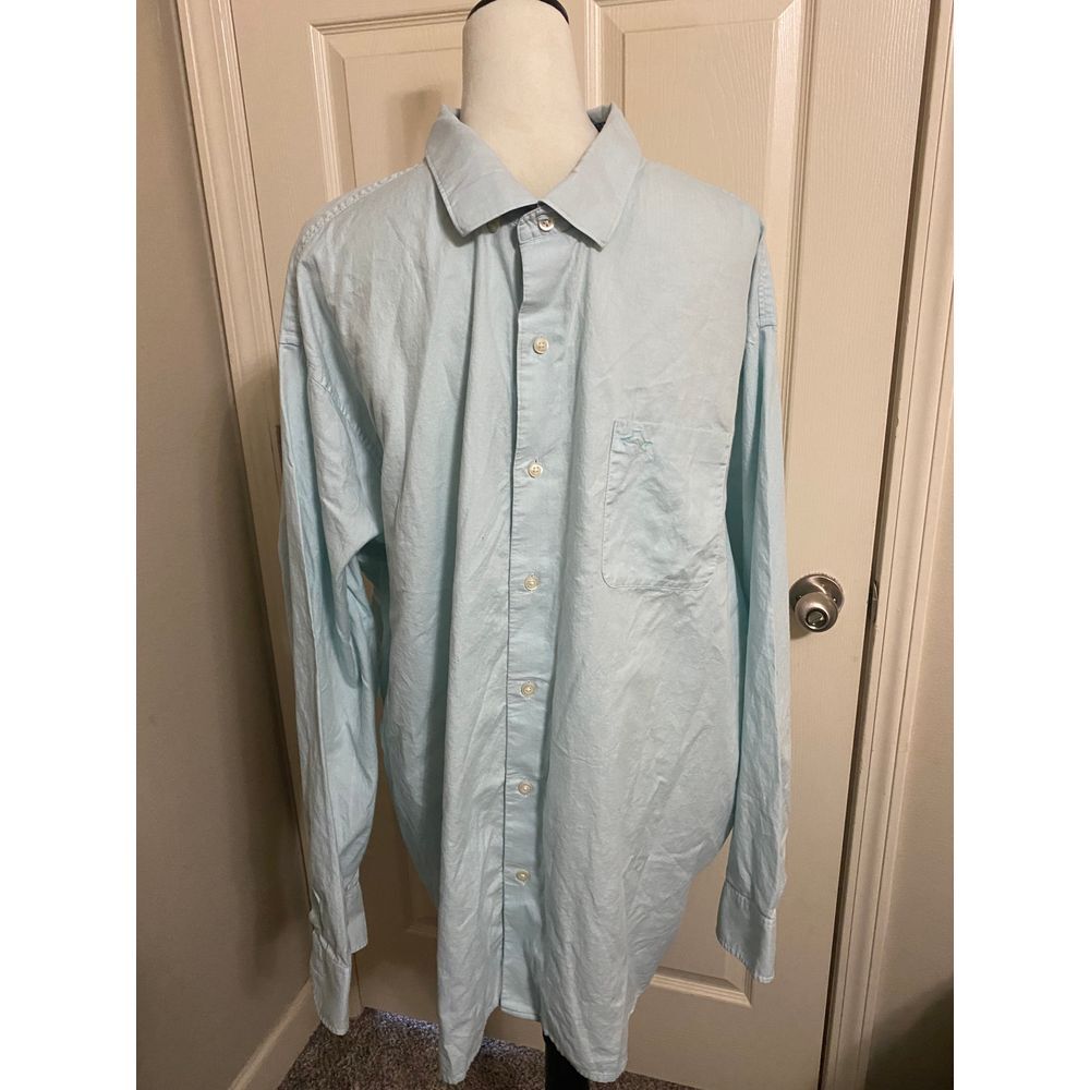 Tommy Bahama Men's Light Blue Button-Down Shirt Casual Comfort Size 2XB